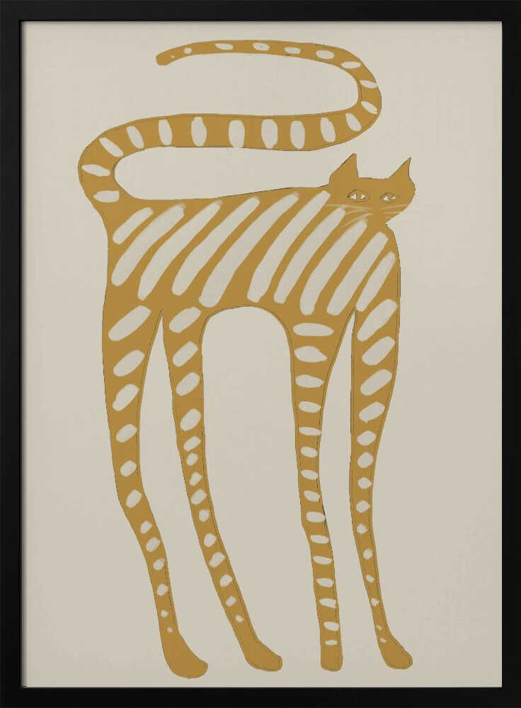 Whimsical Striped Cat