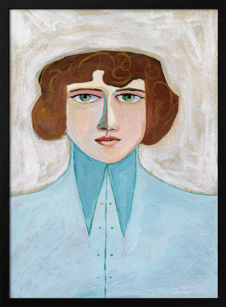 Serene Woman Portrait Art Print UK — Abstract Calm Wall Art — Bedroom — Wall It All Prints