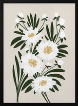 Elegant White Blooms Art Print UK — Botanical Vibrant Wall Art — Office — Wall It All Prints