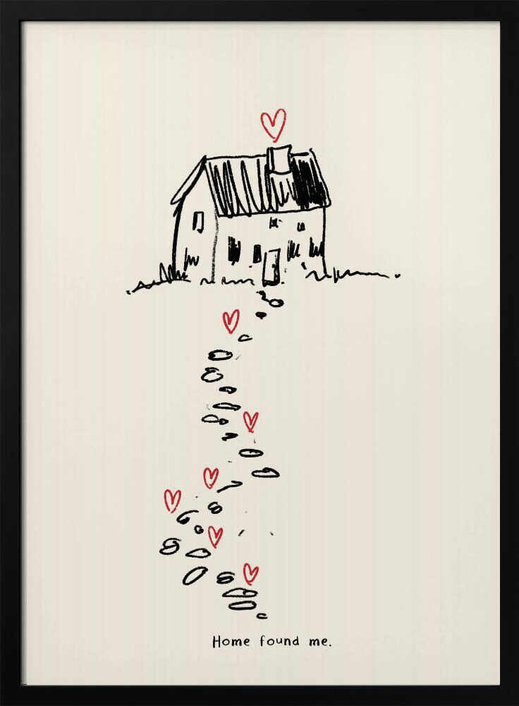 Cozy Home Path Art Print UK — Abstract Minimal Wall Art — Office — Wall It All Prints
