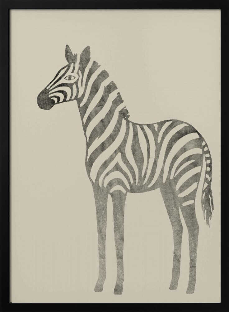 Serene Striped Zebra Art Print UK — Abstract Calm Wall Art — Bedroom — Wall It All Prints