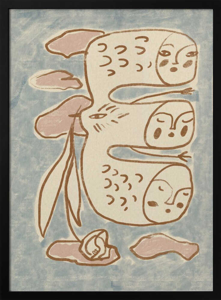 Ethereal Dream Figures Art Print UK — Abstract Calm Wall Art — Bedroom — Wall It All Prints
