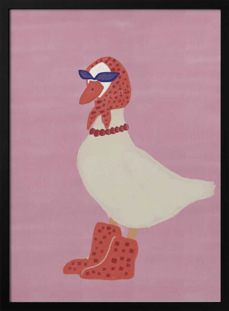 Chic Goose Fashion Art Print UK — Animal Minimal Wall Art — Living Room — Wall It All Prints