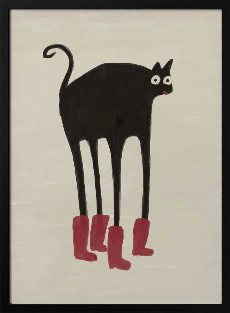 Funny Black Cat Boots