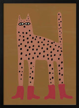 Spotted Cat in Boots Art Print UK — Abstract Minimal Wall Art — Living Room — Wall It All Prints