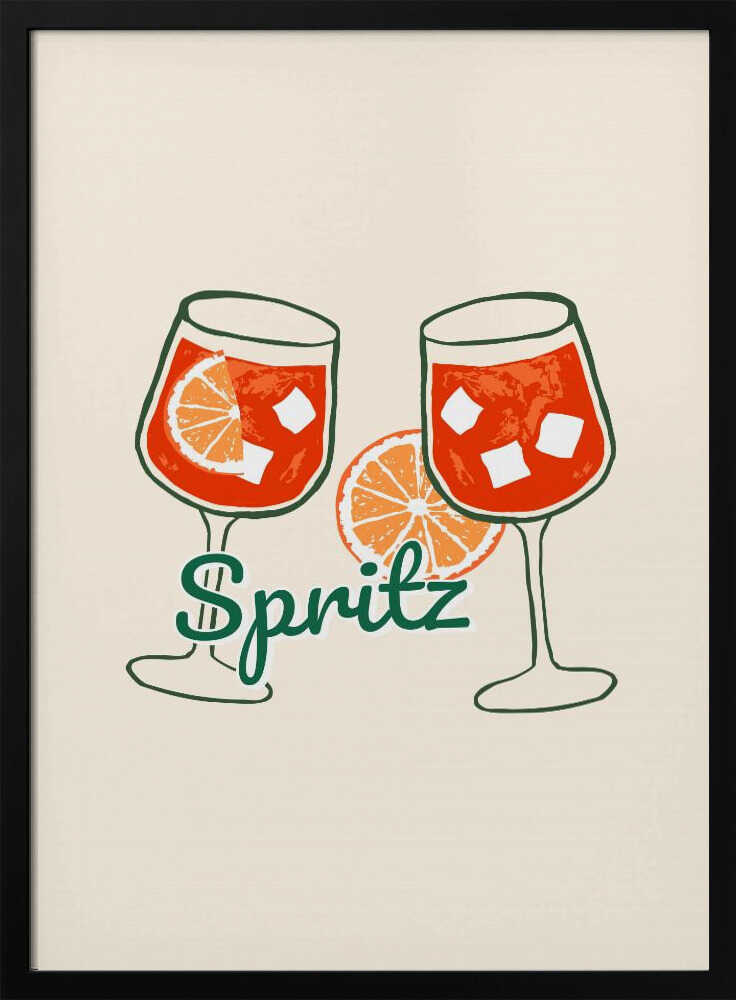 Vibrant Spritz Cocktails Art Print UK — Vintage Vibrant Wall Art — Kitchen — Wall It All Prints