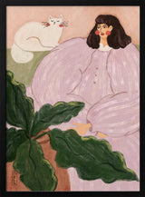 Cozy Woman With Cat