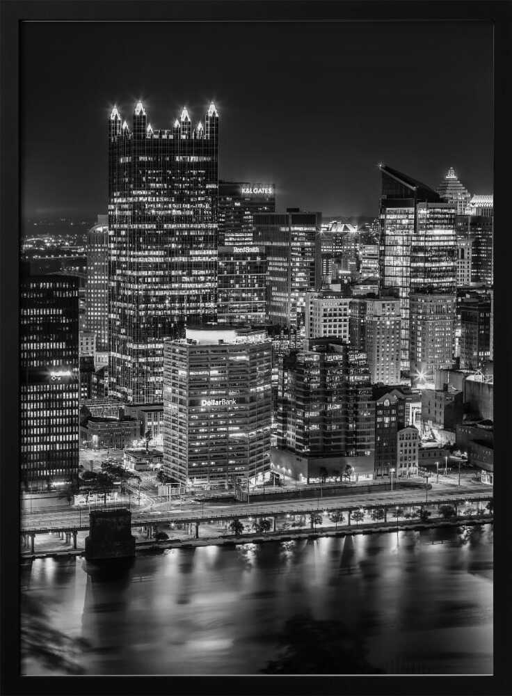 Pittsburgh Skyline Night Lights Melanie Viola