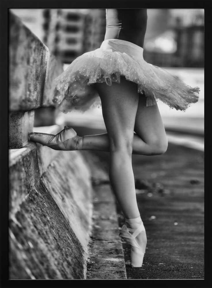 Ballerina Pointe Elegance Art Print UK — Portrait Dark Wall Art — Living Room — Wall It All Prints