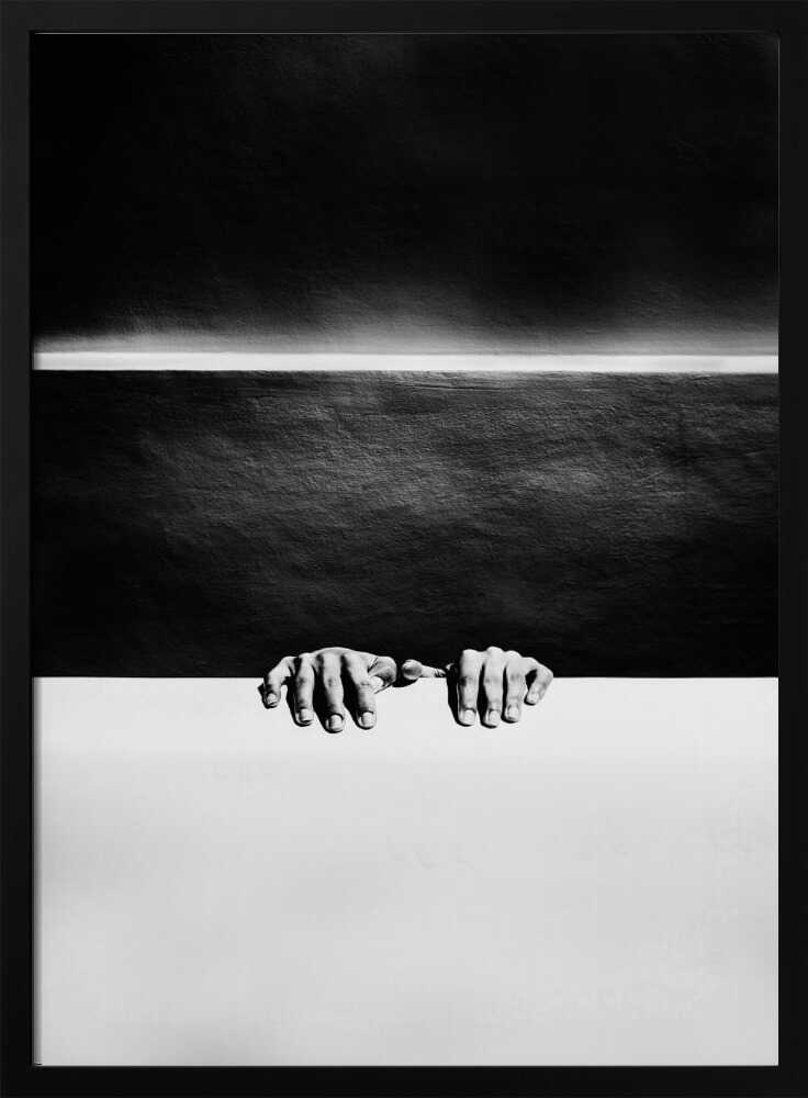 Hands Dark Horizon Art Print UK — Abstract Dark Wall Art — Bathroom — Wall It All Prints