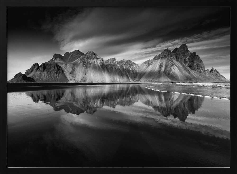 Majestic Mountain Reflection Art Print UK — Abstract Calm Wall Art — Bedroom — Wall It All Prints