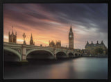 Big Ben Westminster Sunset Art Print UK — Dark Moody Warm Wall Art — Living Room — Wall It All Prints