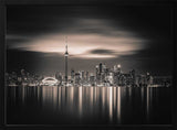 Toronto Skyline Reflection Art Print UK — Dark Moody Minimal Wall Art — Living Room — Wall It All Prints
