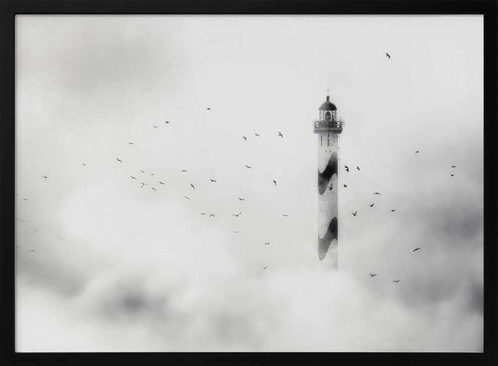 Lighthouse in the Clouds Art Print UK — Animal Calm Wall Art — Living Room — Wall It All Prints