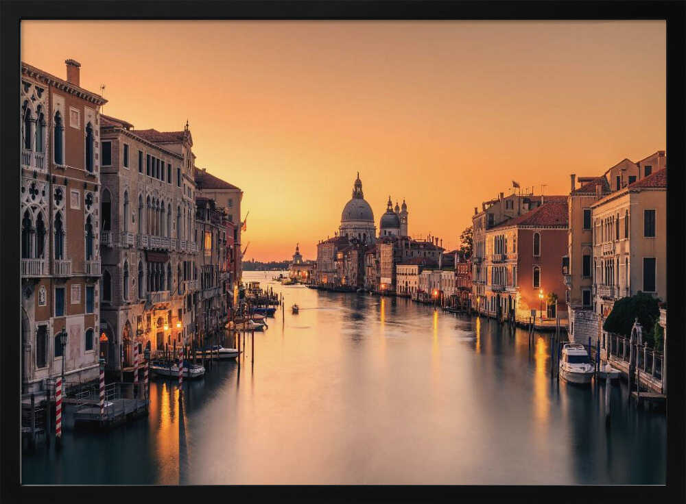 Grand Canal Sunset Venice Art Print UK — Landscape Calm Wall Art — Bedroom — Wall It All Prints