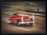 Classic Red Car Motion Art Print UK — Vintage Vibrant Wall Art — Living Room — Wall It All Prints