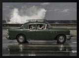 Green Classic Car Waves Art Print UK — Landscape Fresh Wall Art — Living Room — Wall It All Prints