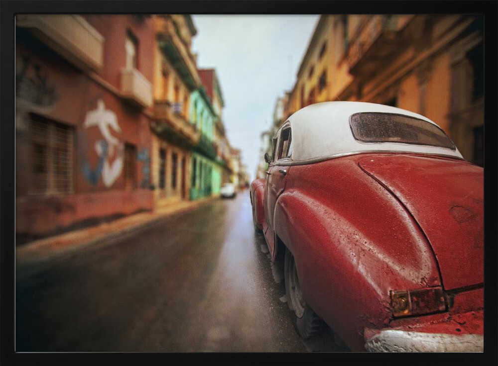 Havana Red Classic Car Art Print UK — Vintage Vibrant Wall Art — Living Room — Wall It All Prints