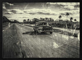Classic Cuba Taxi Art Print UK — Landscape Dark Wall Art — Living Room — Wall It All Prints