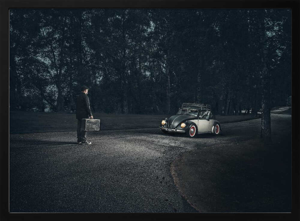 Dark Road Traveler Art Print UK — Dark Moody Dark Wall Art — Living Room — Wall It All Prints