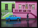 Colorful City Street Reflection Art Print UK — Vintage Vibrant Wall Art — Living Room — Wall It All Prints