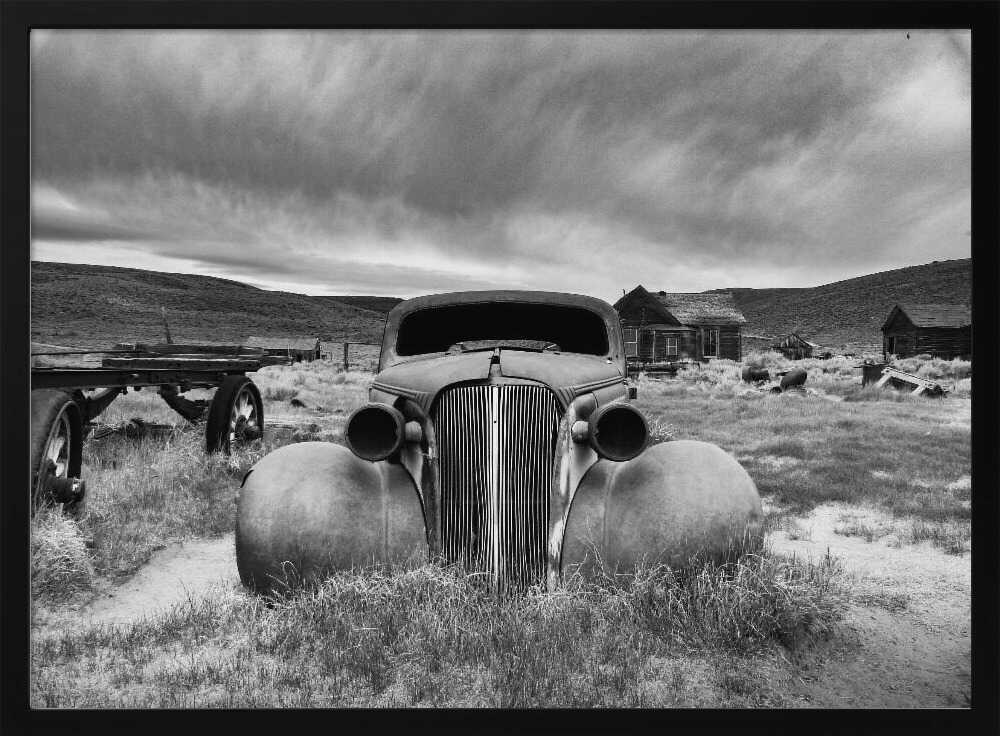 Abandoned Ghost Town Car Art Print UK — Dark Moody Dark Wall Art — Living Room — Wall It All Prints