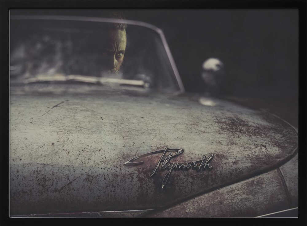 Reflected Gaze Car Hood Art Print UK — Dark Moody Dark Wall Art — Living Room — Wall It All Prints