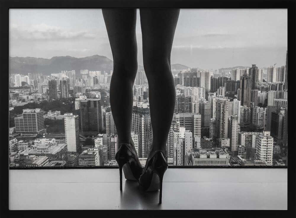 City View High Heels Art Print UK — Landscape Dark Wall Art — Living Room — Wall It All Prints