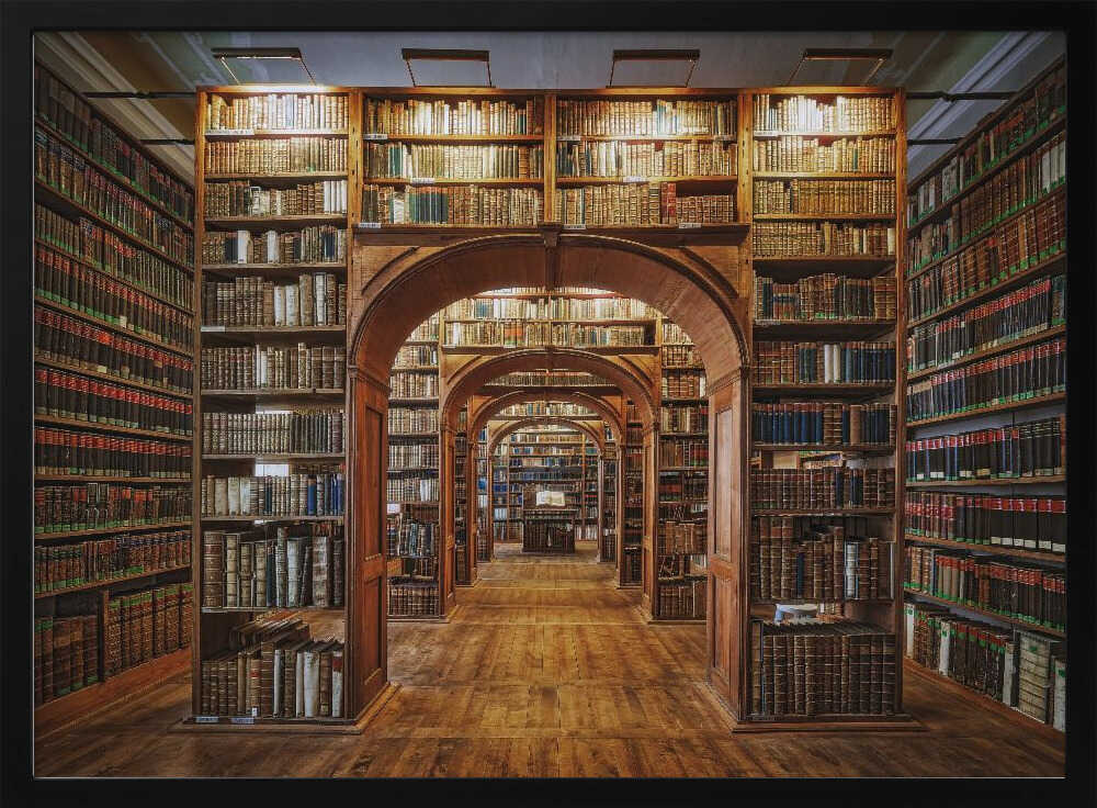 Grand Library Archways Art Print UK — Vintage Elegant Wall Art — Bathroom — Wall It All Prints