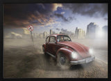 Dusty Classic Car Drive Art Print UK — Dark Moody Vibrant Wall Art — Living Room — Wall It All Prints