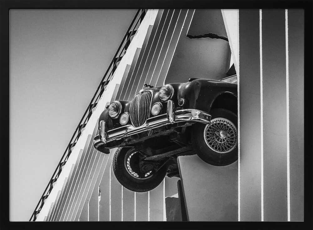 Classic Car Breaking Wall Art Print UK — Abstract Dark Wall Art — Living Room — Wall It All Prints