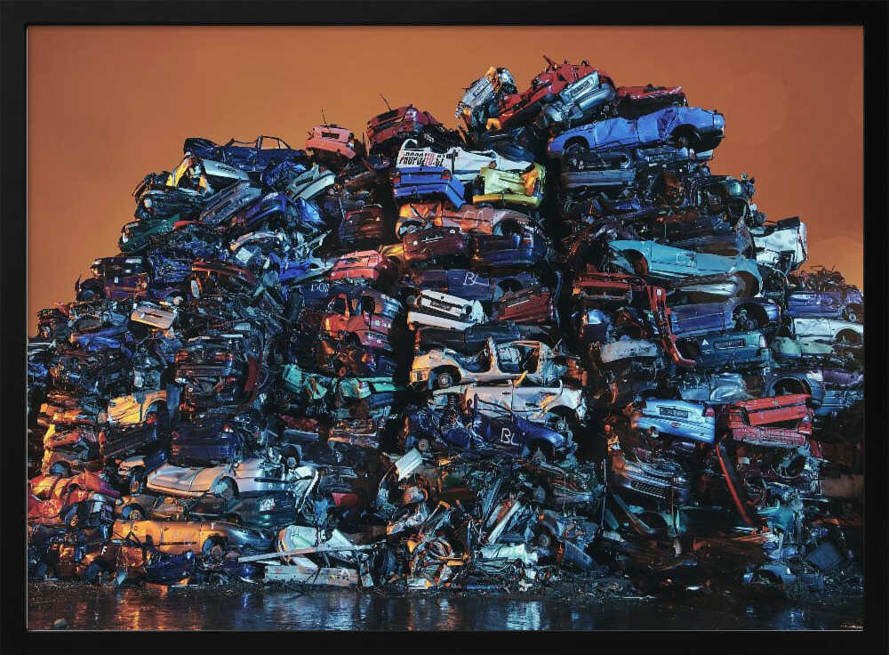 Colorful Car Mountain Art Print UK — Landscape Vibrant Wall Art — Living Room — Wall It All Prints