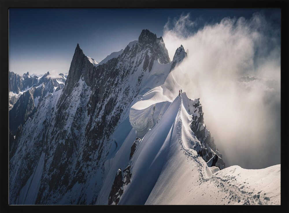 Alpine Ridge Ascent Art Print UK — Dark Moody Vibrant Wall Art — Living Room — Wall It All Prints