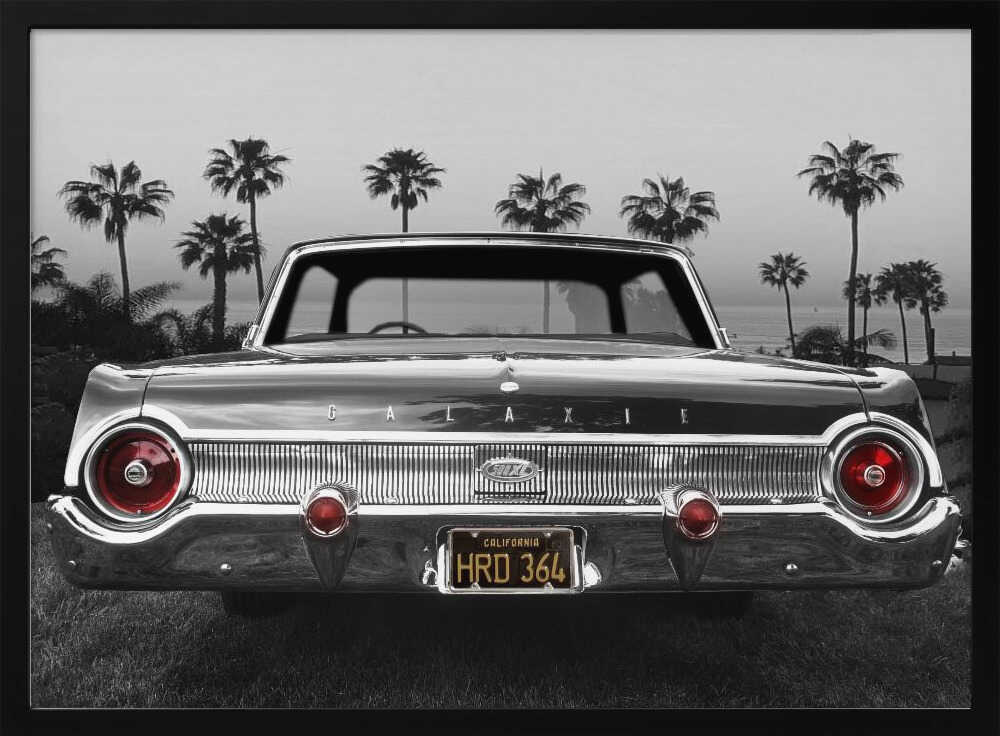 California Classic Car Art Print UK — Vintage Dark Wall Art — Living Room — Wall It All Prints