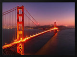 Golden Gate Bridge Twilight Art Print UK — Dark Moody Warm Wall Art — Living Room — Wall It All Prints
