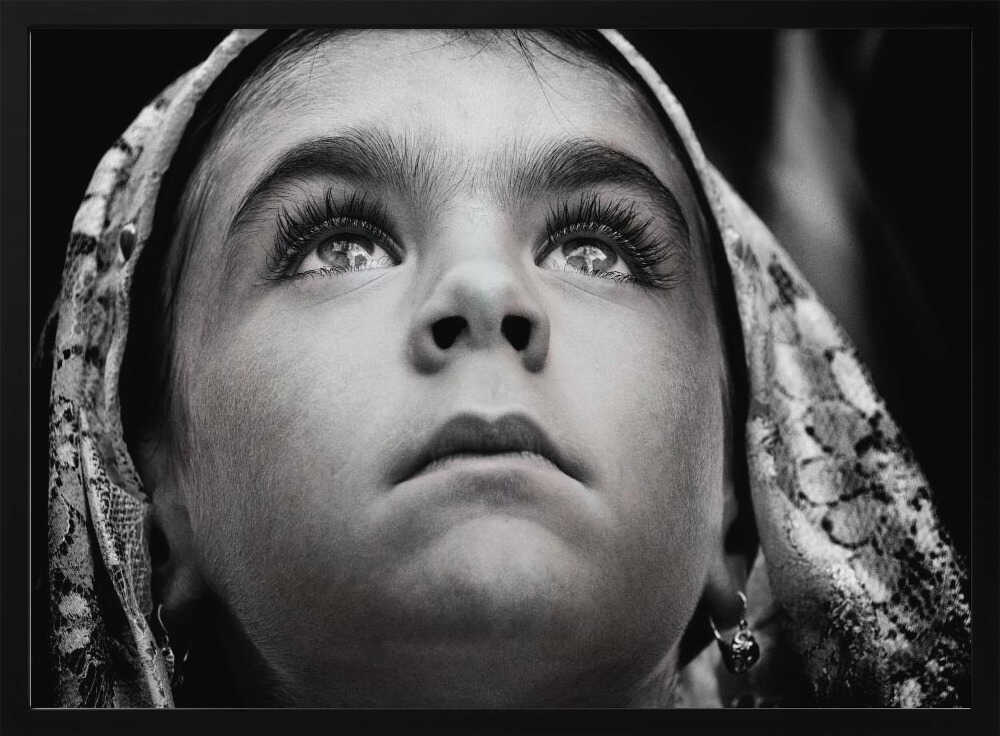 Hopeful Child Portrait Art Print UK — Dark Moody Calm Wall Art — Living Room — Wall It All Prints