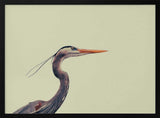 Elegant Blue Heron Art Print UK — Abstract Calm Wall Art — Bedroom — Wall It All Prints