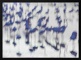 Fluid Blue Flamingos Art Print UK — Abstract Calm Wall Art — Office — Wall It All Prints