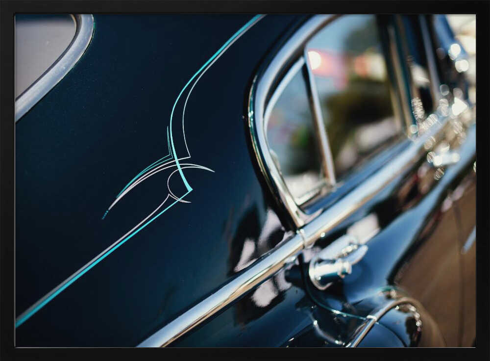 Pinstriped Classic Ride Art Print UK — Dark Moody Dark Wall Art — Living Room — Wall It All Prints