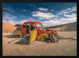 Vintage Desert Car Art Print UK — Landscape Vibrant Wall Art — Living Room — Wall It All Prints