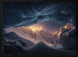 Frozen Mountain Glow Art Print UK — Japanese Warm Wall Art — Living Room — Wall It All Prints