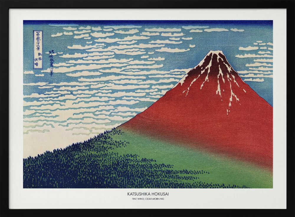 Fine Wind, Clear Morning Art Print UK — Japanese Vibrant Wall Art — Living Room — Wall It All Prints