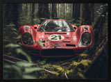 Forgotten Race Car Art Print UK — Dark Moody Calm Wall Art — Living Room — Wall It All Prints