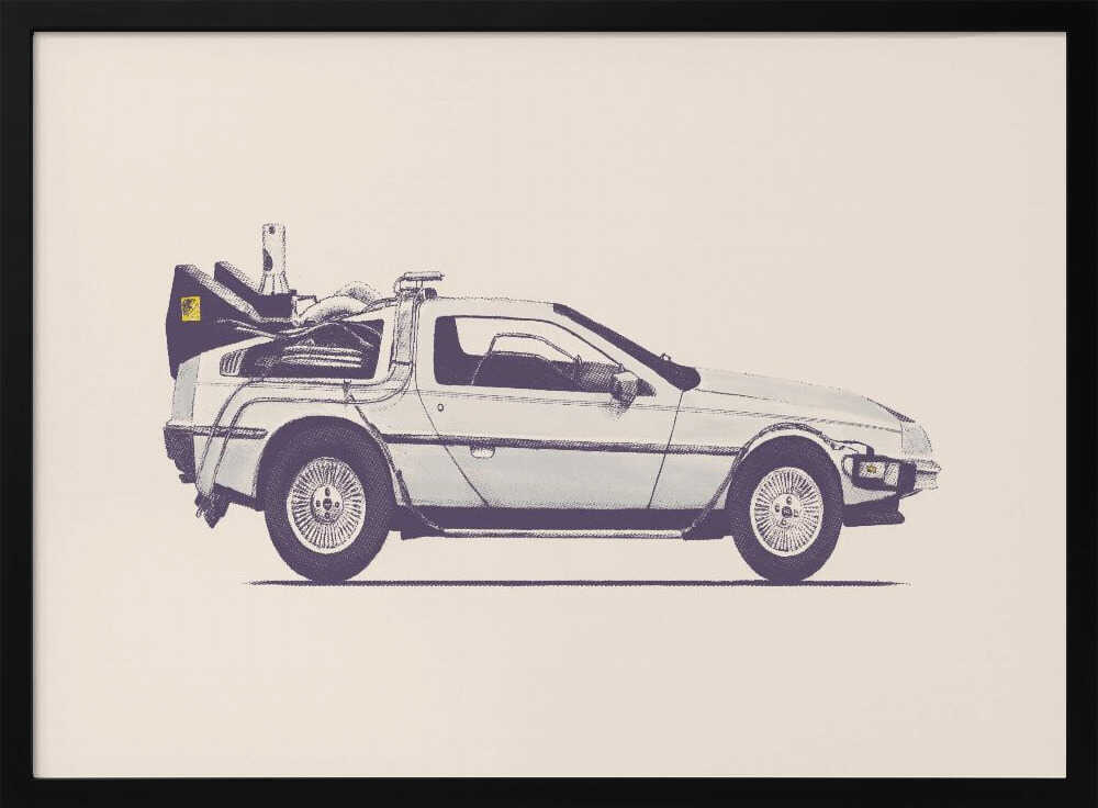 Sleek Future Classic Art Print UK — Vintage Vibrant Wall Art — Living Room — Wall It All Prints
