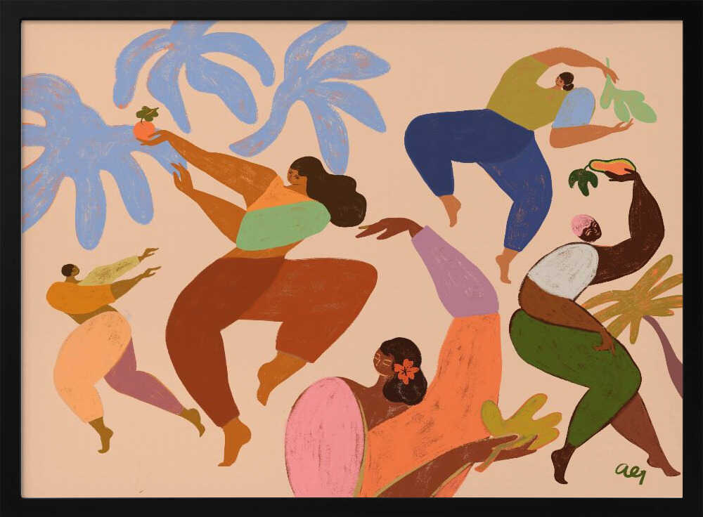 Dance Dance Art Print UK — Abstract Vibrant Wall Art — Kitchen — Wall It All Prints