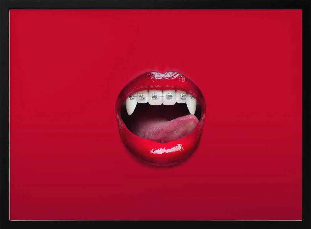 Red Vampire Lips Braces