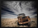 Rusty Truck Dramatic Sky Art Print UK — Dark Moody Dark Wall Art — Living Room — Wall It All Prints
