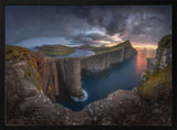 Dramatic Coastal Sunset Art Print UK — Dark Moody Calm Wall Art — Living Room — Wall It All Prints