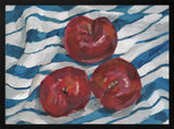 Fresh Apples on Stripes