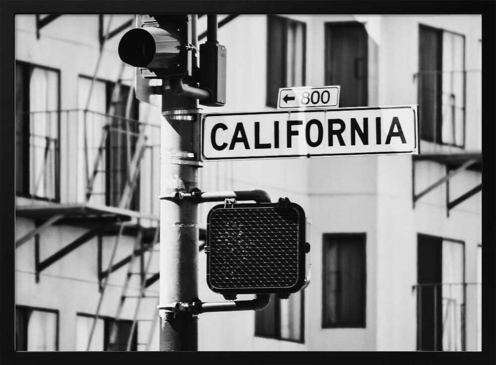 California Street Sign Art Print UK — City Dark Wall Art — Office — Wall It All Prints